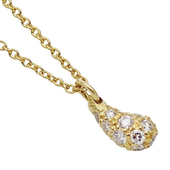 TIFFANY Authentic Gold Diamond Teardrop Necklace